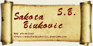 Šakota Biuković vizit kartica